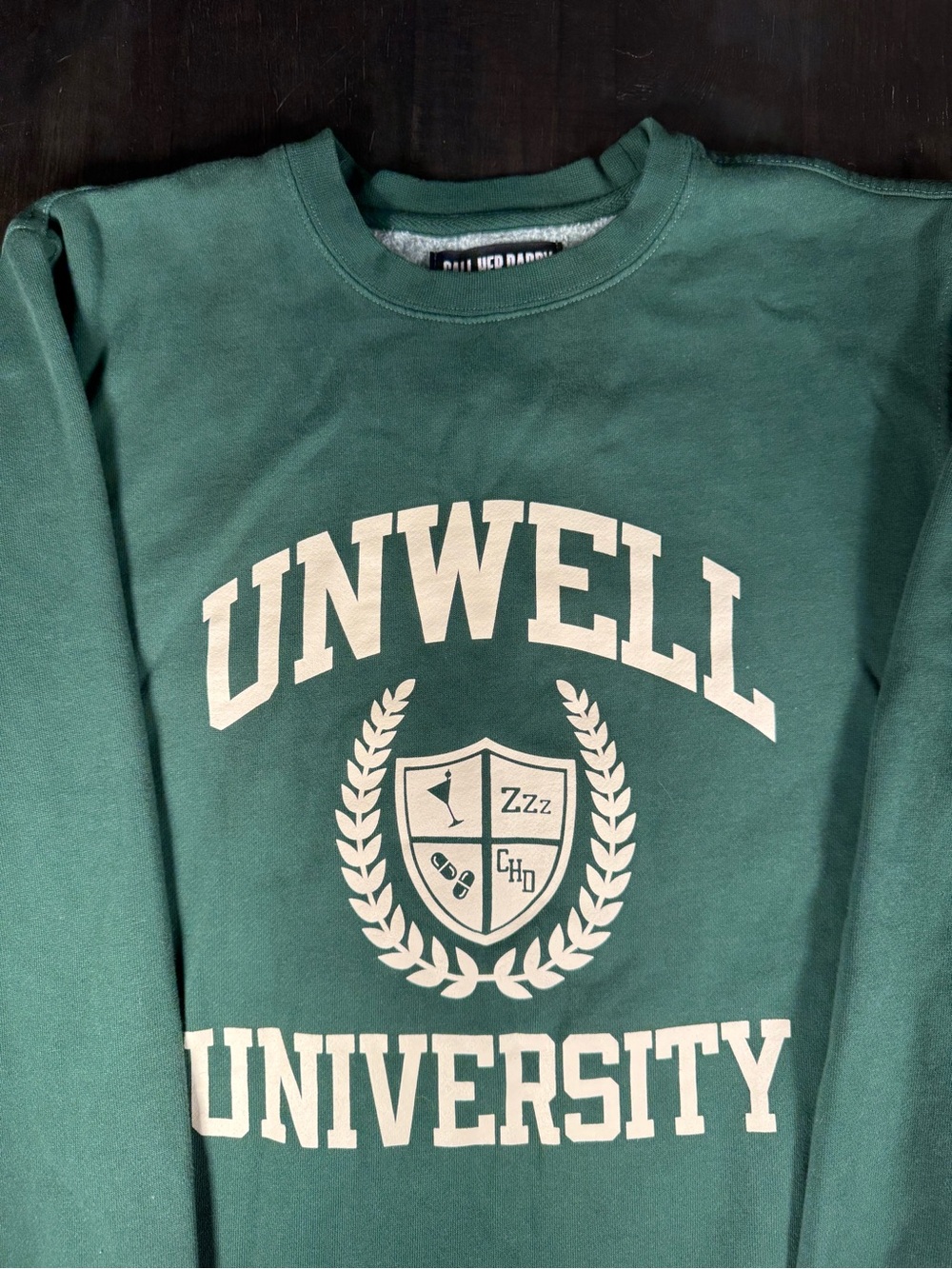 Call her daddy Crewneck Sweatshirt - Forest Green size S